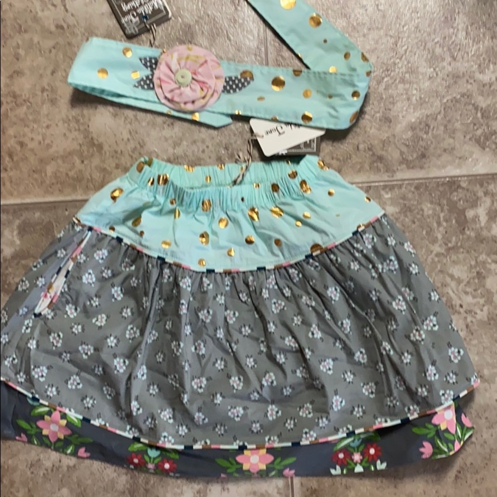 Matilda Jane skirt and hair tie